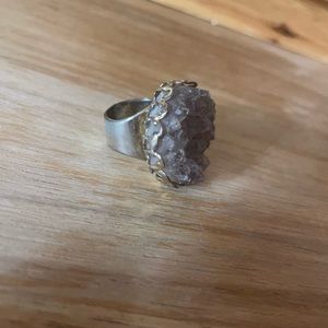 Large pale amethyst ring